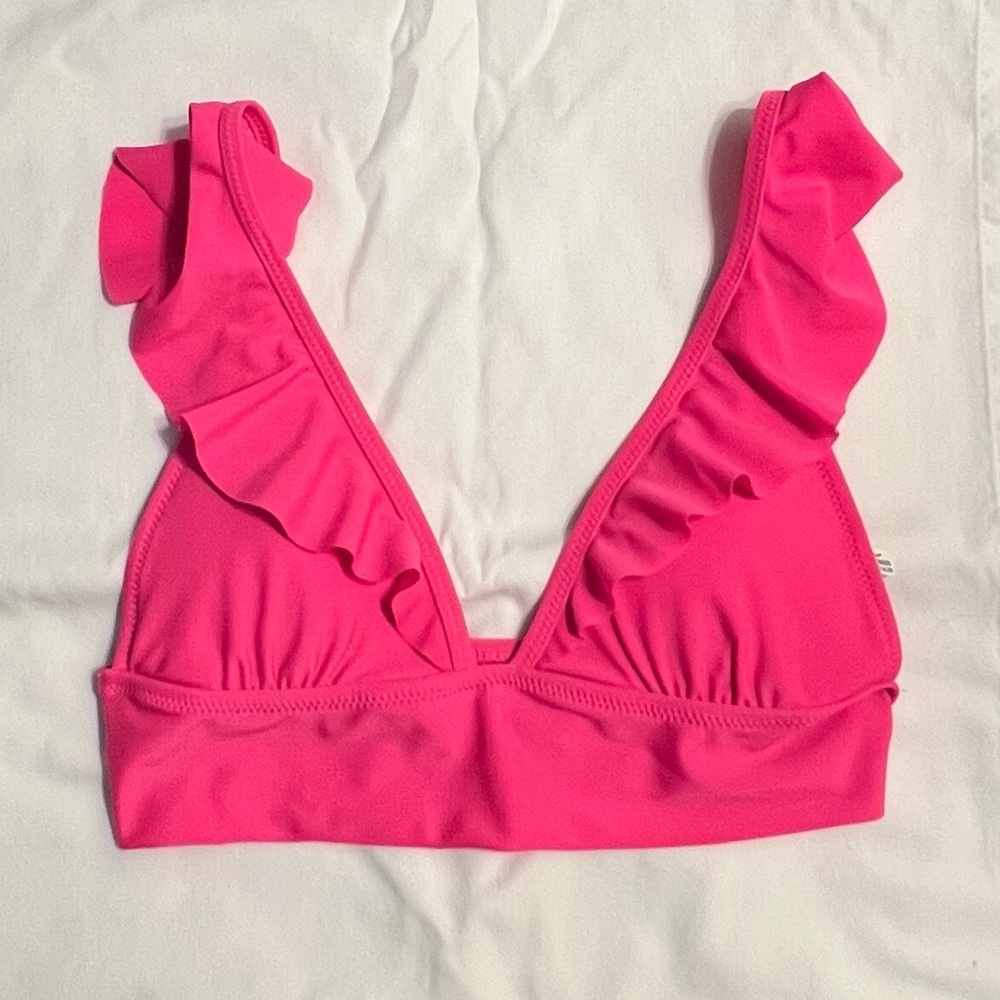 Aerie American Eagle Hot Pink Padded Swim Top